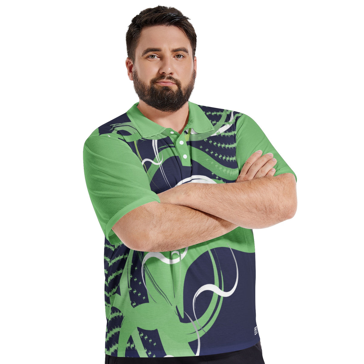 Men’s Abstract Printed Polo T-Shirt