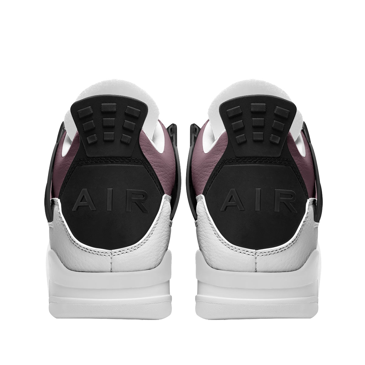 Men's White, Burgundy, and Beige Athletic Sneakers
