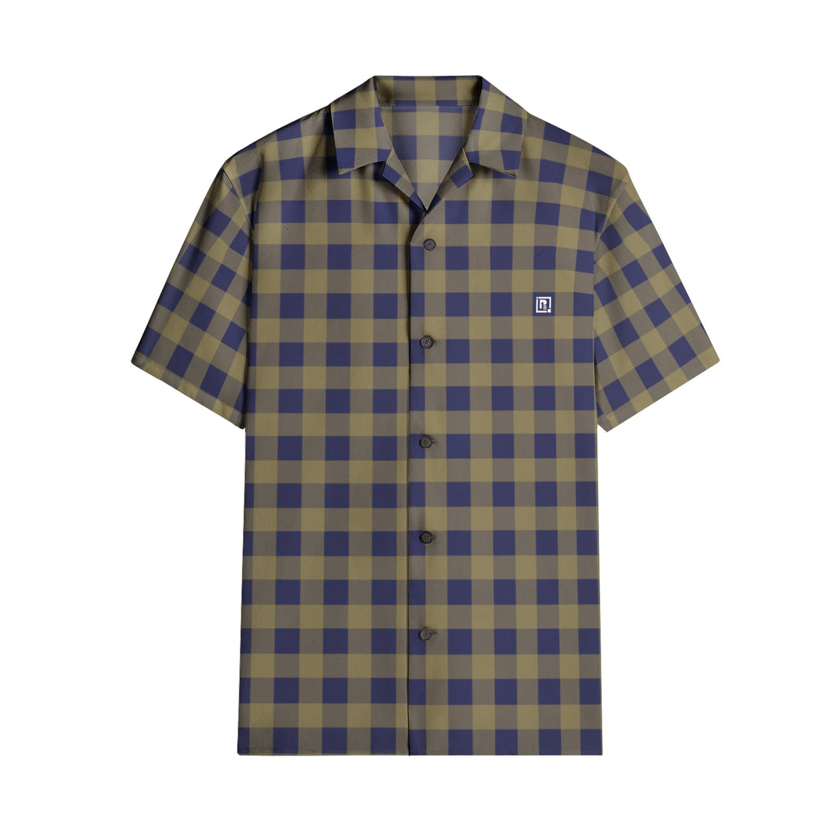 Men’s Short Sleeve Checkered Casual Shirt