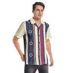 Men’s Short Sleeve Multi-Stripe Printed Shirt