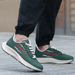 High-Performance Lightweight Running Shoes – Green with Red Accents