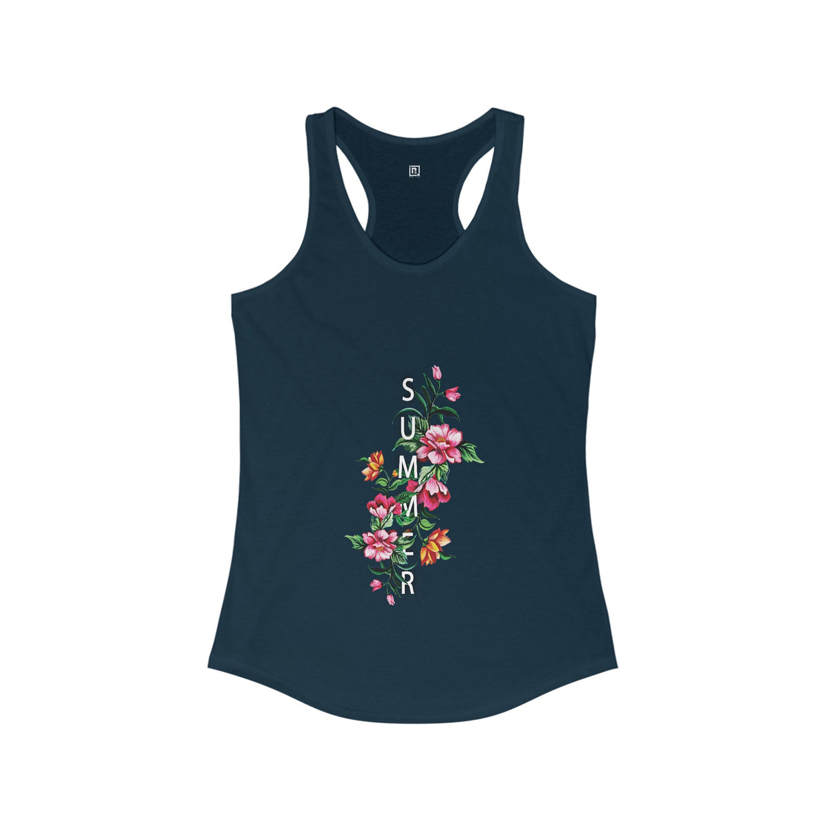 Women's "Summer" Floral Racerback Tank Top – Stylish & Lightweight