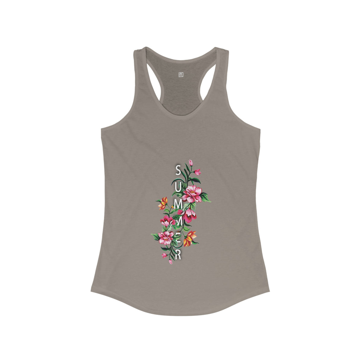 Women's "Summer" Floral Racerback Tank Top – Stylish & Lightweight
