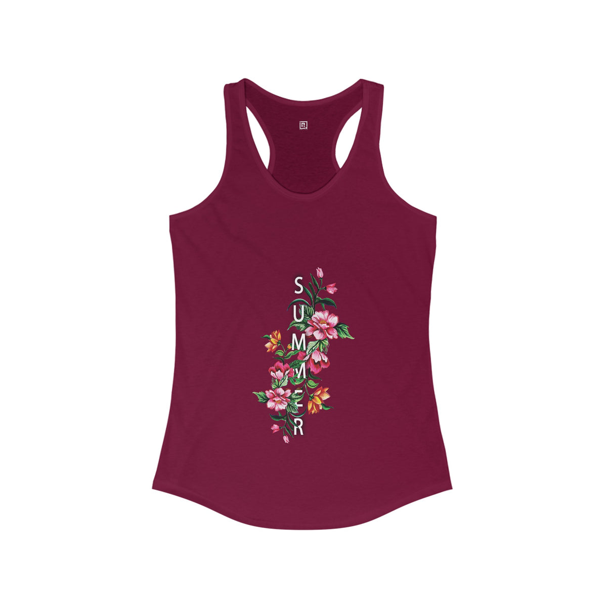 Women's "Summer" Floral Racerback Tank Top – Stylish & Lightweight