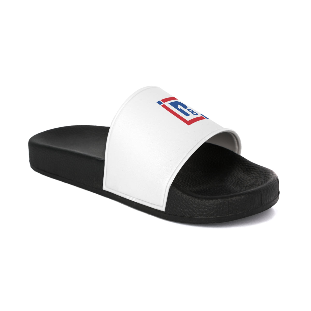 Men's Classic Black and White Slide Sandals