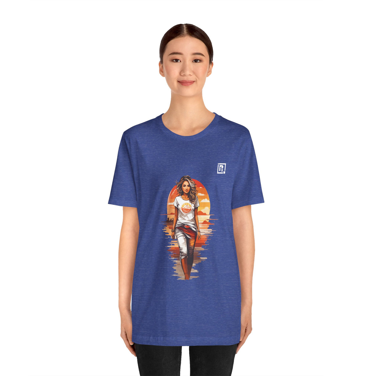 Women’s Sunset Walk Oversized Graphic T-Shirt – Trendy, Bold & Comfortable