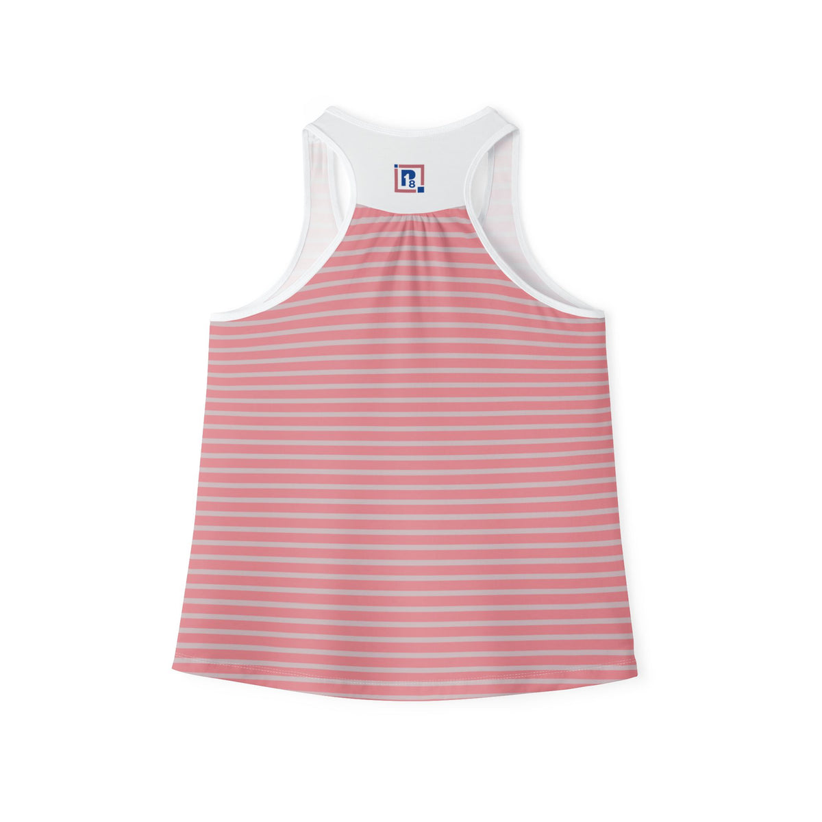 Women's Pink & White Striped Racerback Tank Top – Casual & Comfy