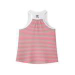 Women's Pink & White Striped Racerback Tank Top – Casual & Comfy