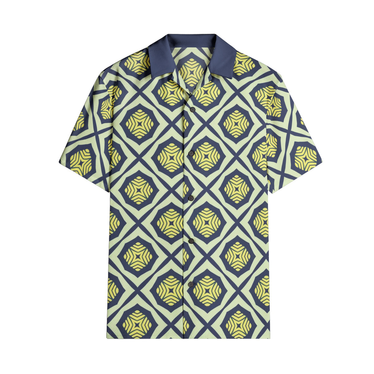 Men’s Short Sleeve Geometric Printed Shirt