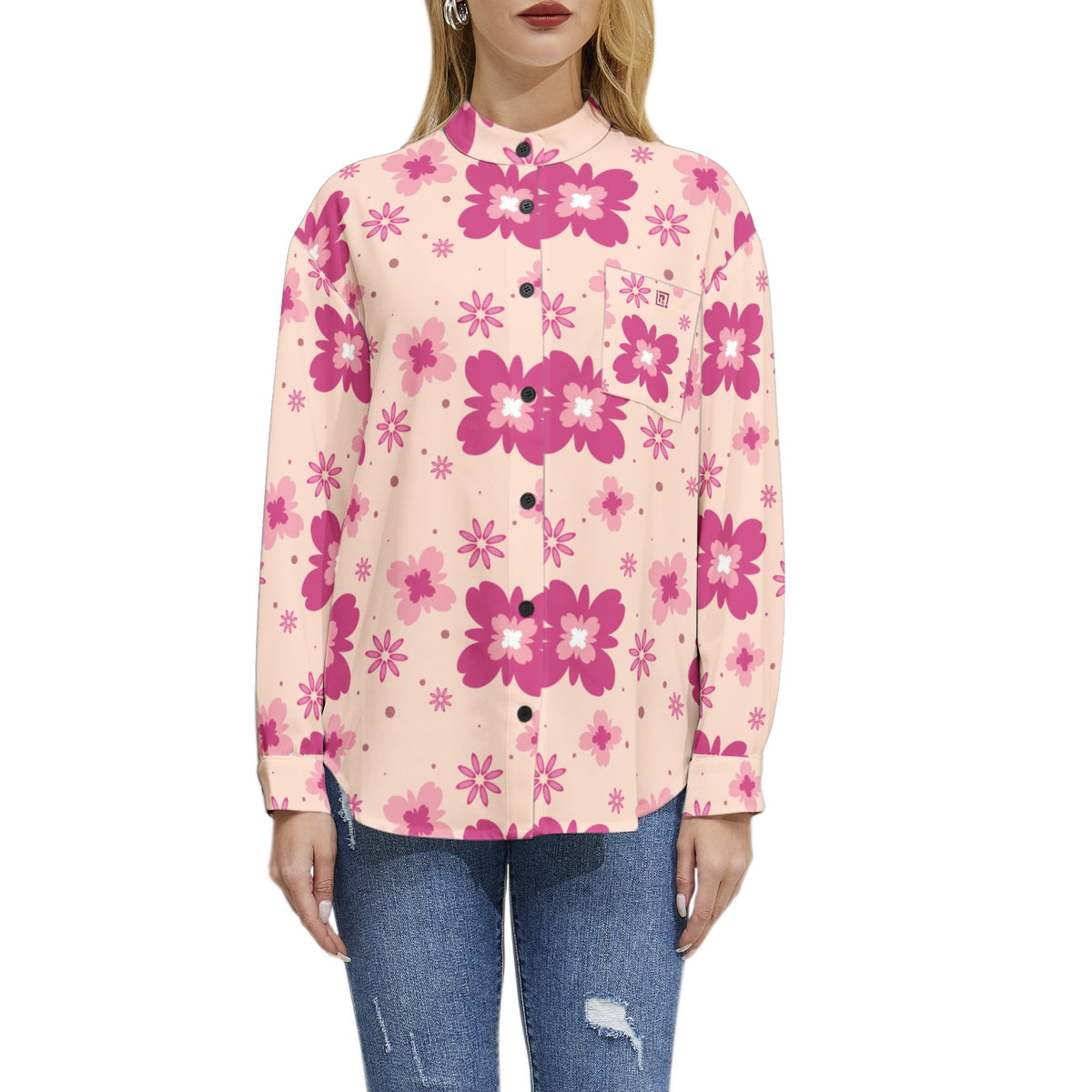 Long Sleeve Button Up Casual Shirt Top