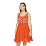Women’s Sleeveless Skater Dress – Scarlet Daisy Bloom Edition by Progressive18