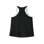 Women's Black Floral Racerback Tank Top – Elegant & Breathable