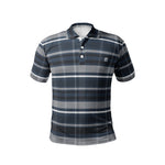 Men’s Black and Gray Plaid Polo T-Shirt