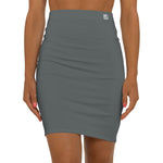 Women’s Solid Slate Grey Bodycon Skirt