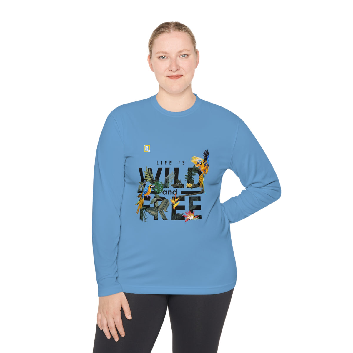 Women’s "Life is Wild and Free" Graphic Long-Sleeve T-Shirt – Trendy & Comfortable
