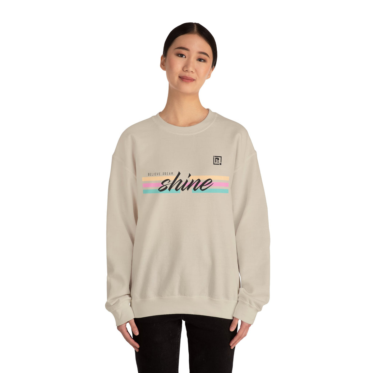 Women's "Believe. Dream. Shine." Pastel Graphic Sweatshirt