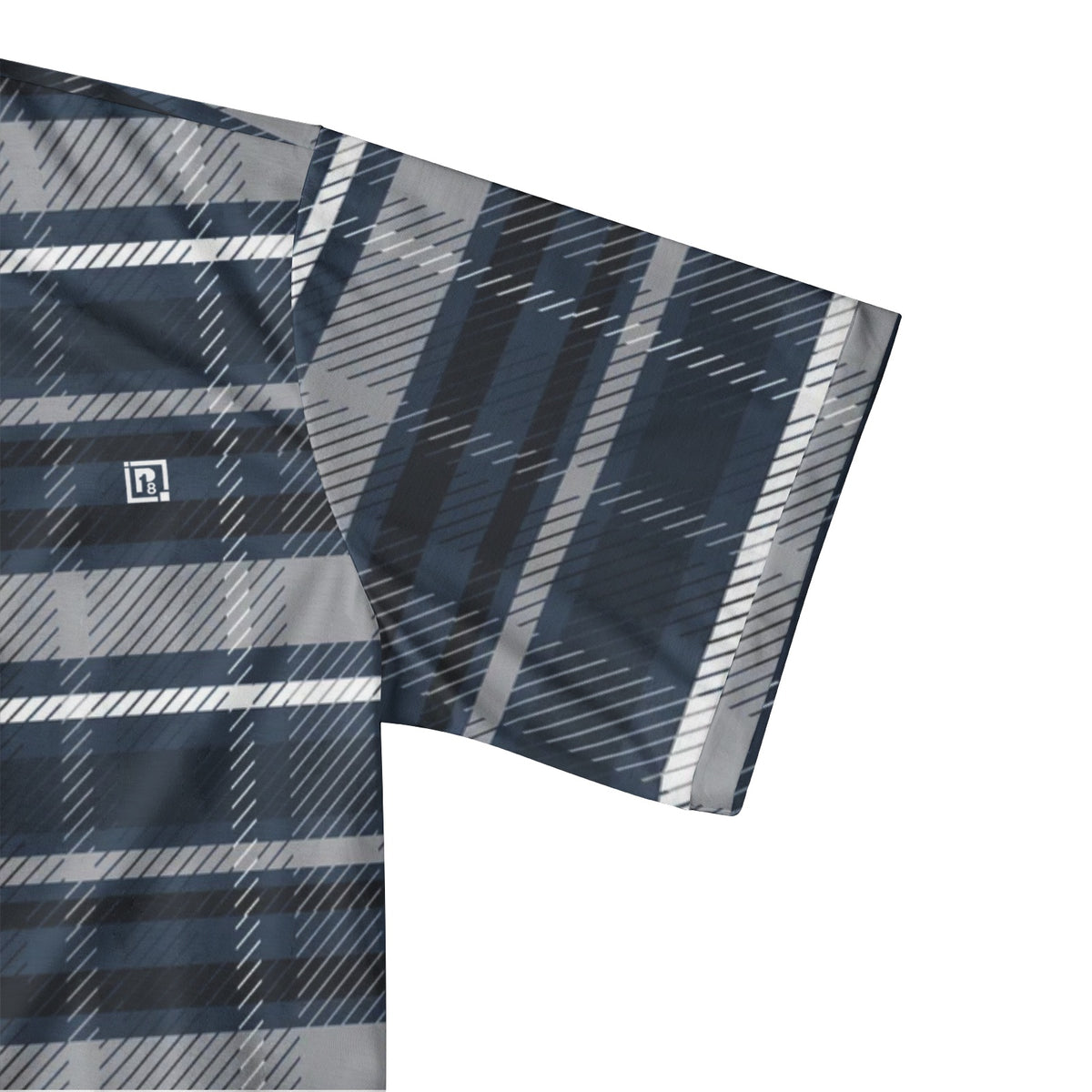 Men’s Black and Gray Plaid Polo T-Shirt