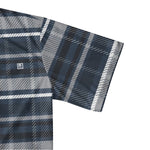 Men’s Black and Gray Plaid Polo T-Shirt