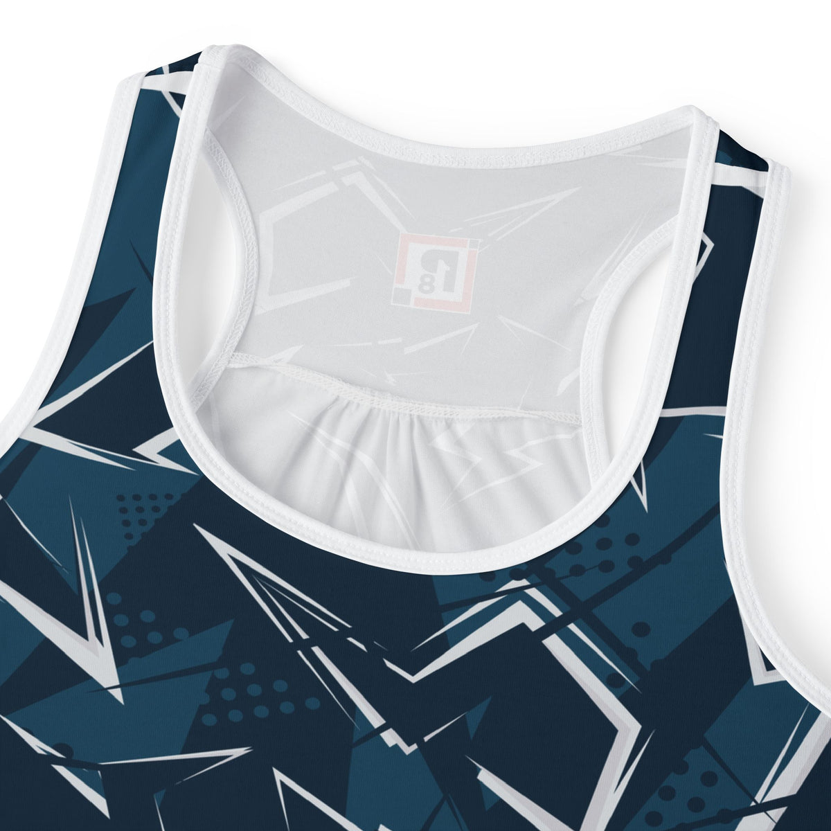 Women's Abstract Graphic Racerback Tank Top – Bold & Performance-Ready