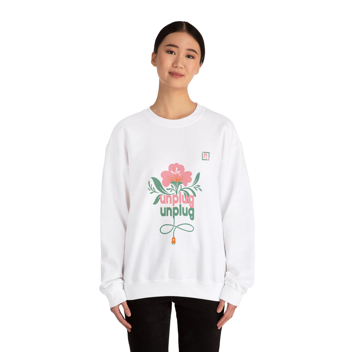 Women's "Unplug Unplug" Floral Sweatshirt