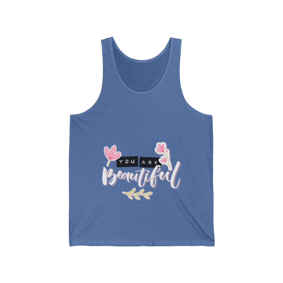 Women's "You Are Beautiful" Graphic Tank Top – Soft & Inspirational
