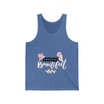 Women's "You Are Beautiful" Graphic Tank Top – Soft & Inspirational