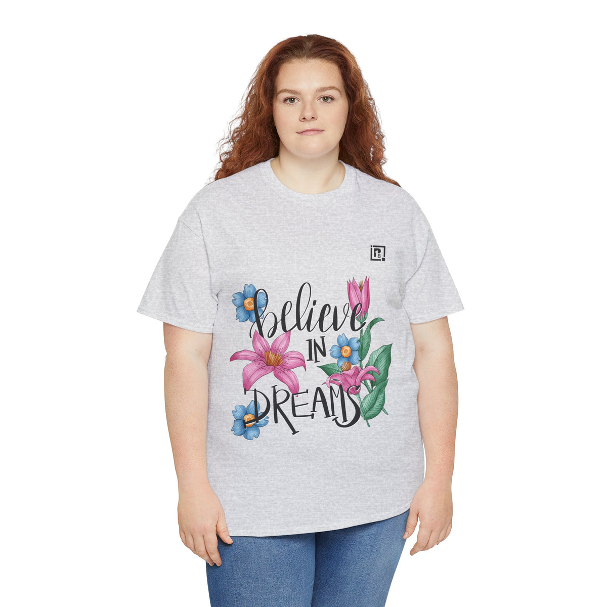 Women’s “Believe in Dreams” Floral Graphic T-Shirt – Inspiring & Stylish
