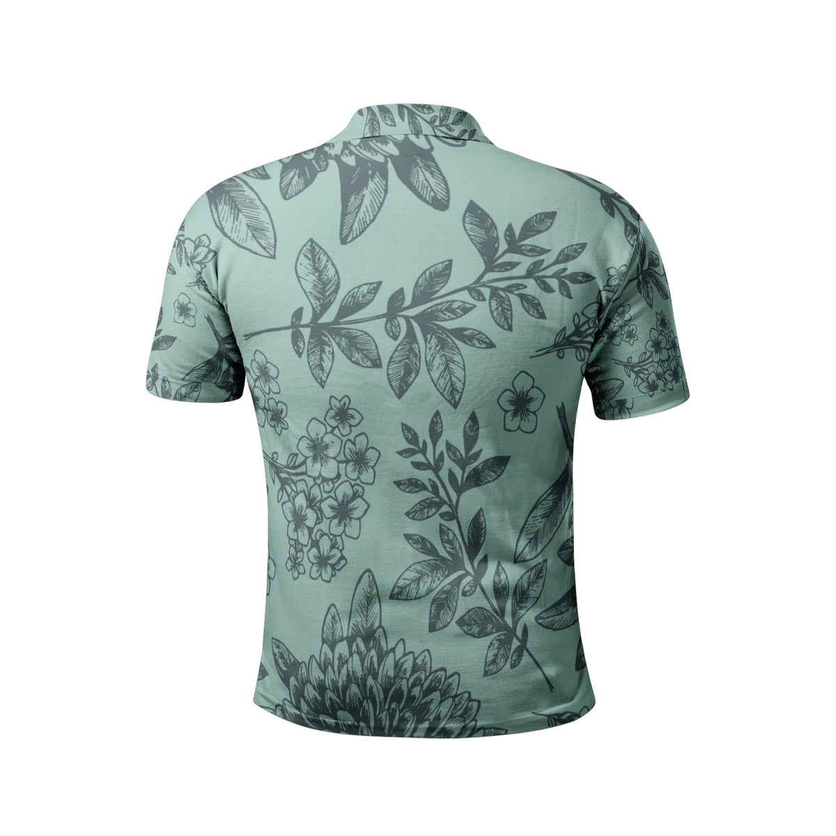 Men’s Green Botanical Polo T-Shirt