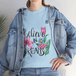 Women’s “Believe in Dreams” Floral Graphic T-Shirt – Inspiring & Stylish