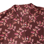 Men’s Maroon Floral Short Sleeve Shirt