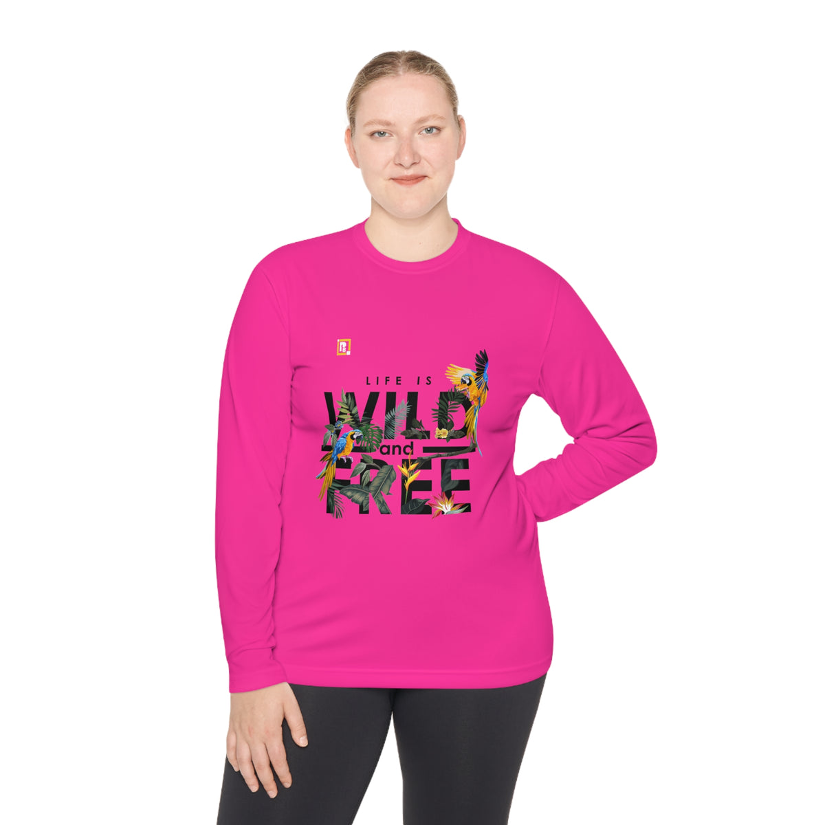 Women’s "Life is Wild and Free" Graphic Long-Sleeve T-Shirt – Trendy & Comfortable