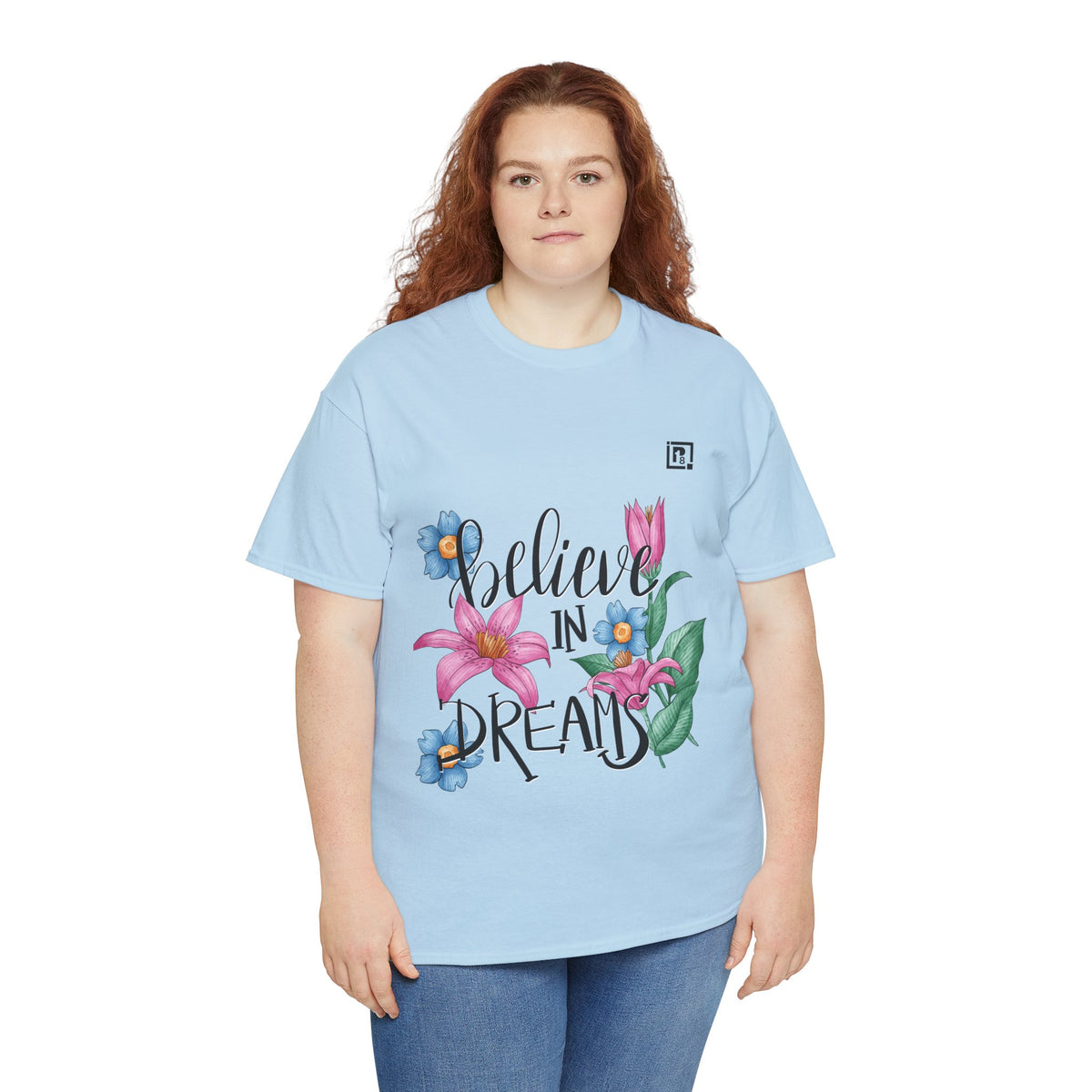 Women’s “Believe in Dreams” Floral Graphic T-Shirt – Inspiring & Stylish