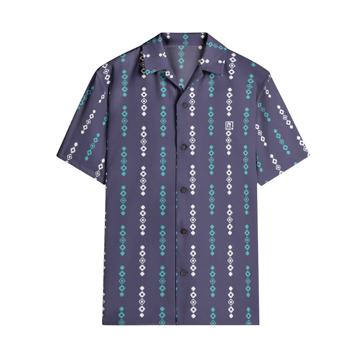 Men's Geometric Print Short Sleeve Shirt