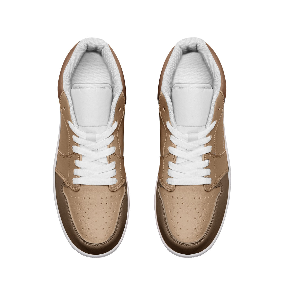 Men's Tan and Brown Low-Top Sneakers