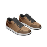 Men's Tan and Brown Low-Top Sneakers