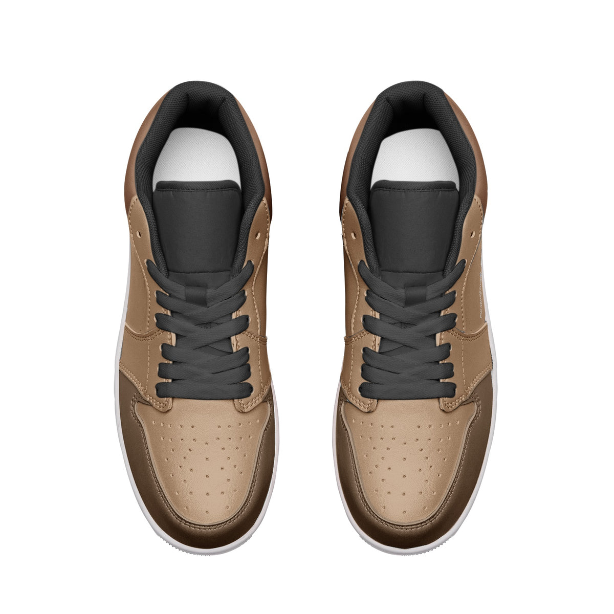 Men's Tan and Brown Low-Top Sneakers