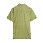 Men’s Short Sleeve Olive Green Printed Shirt