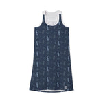 Women’s Sleeveless Midi Dress – Midnight Leaf Racerback Edition by Progressive18