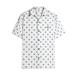 Men’s Short Sleeve White Geometric Print Shirt