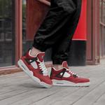 Men's Red High-Top Sneakers