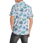 Men’s Tropical Leaf Print Short Sleeve Shirt