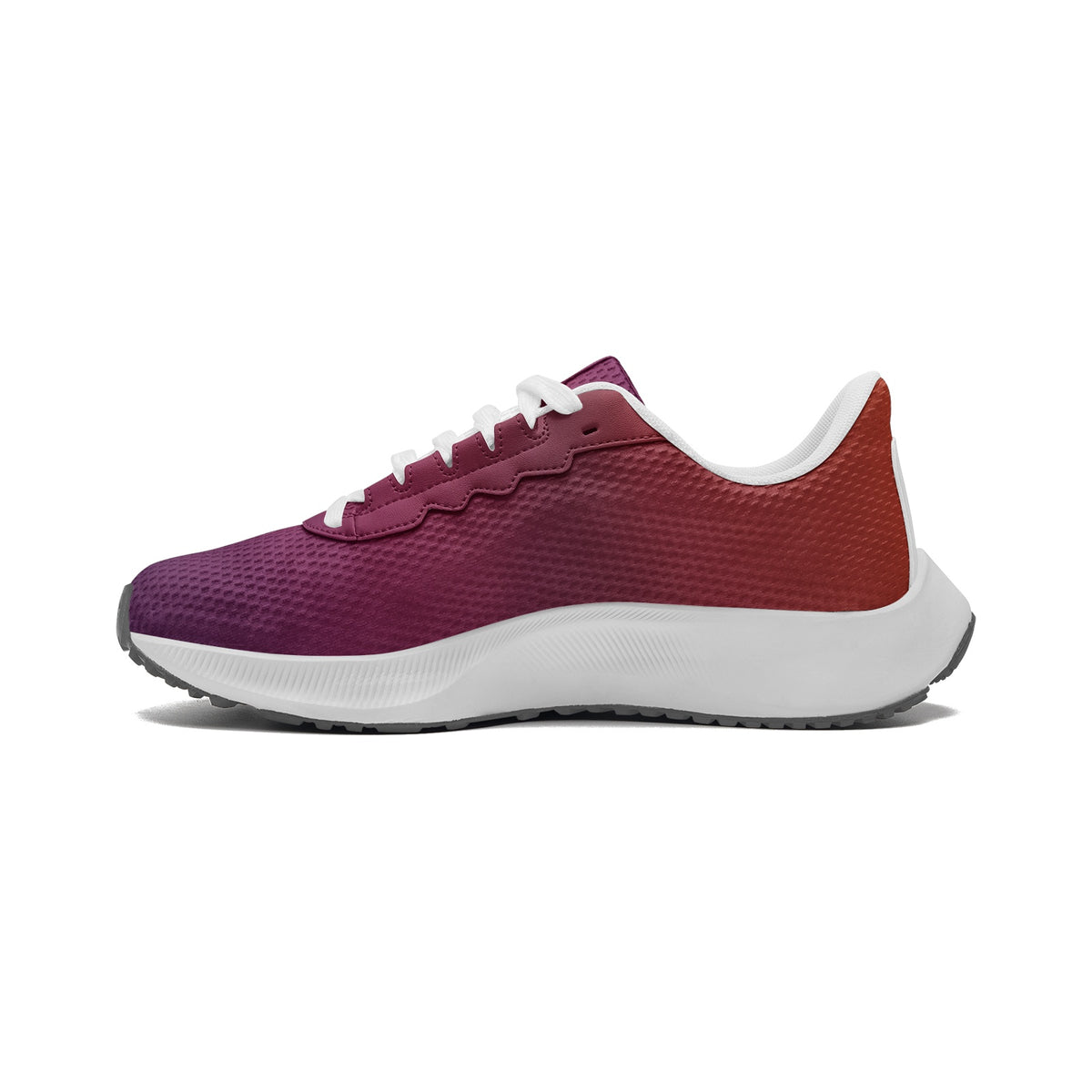 Ultra-Lightweight Gradient Running Shoes – Burgundy to Sunset Orange