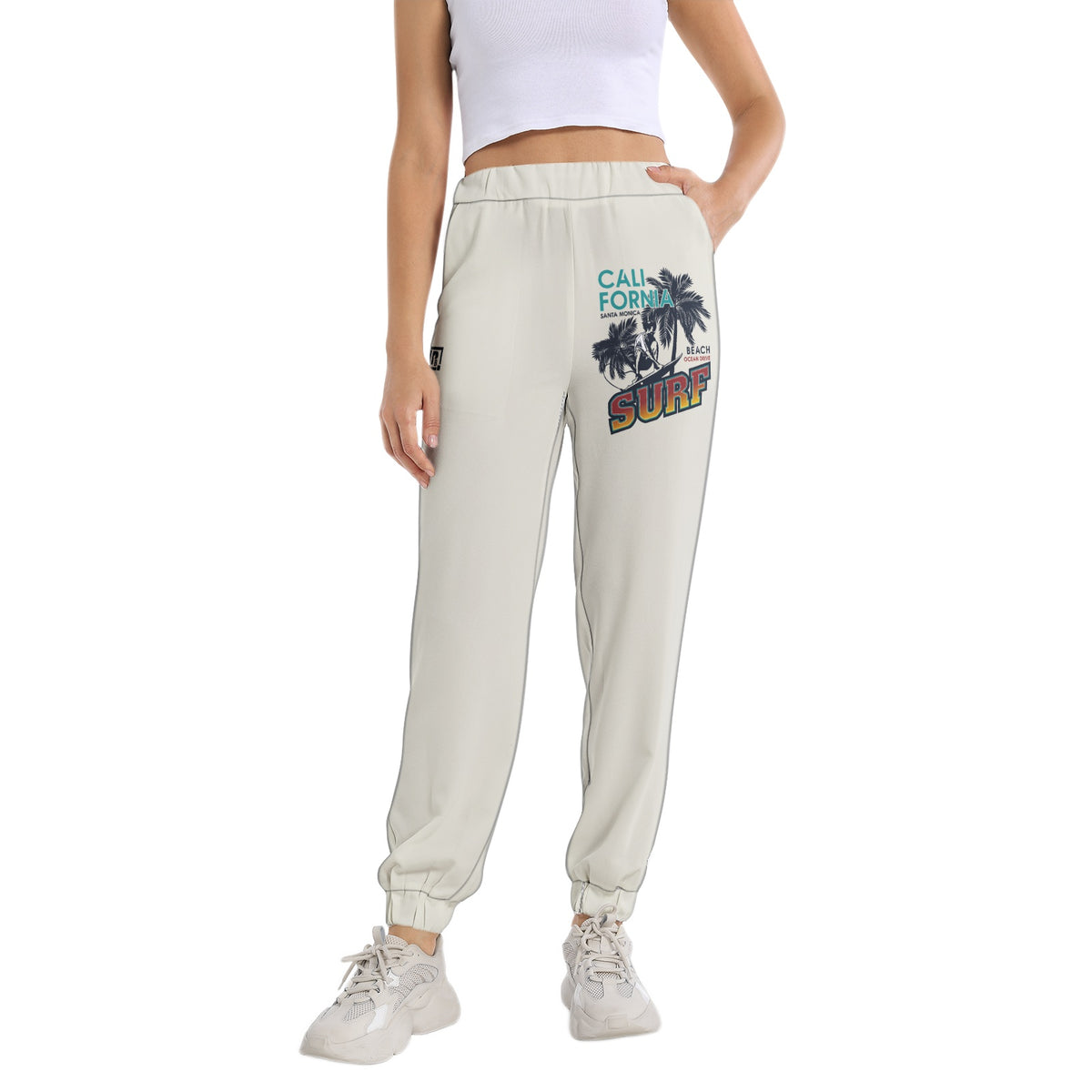 Elastic Waist Tapered Sweatpant