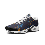 Men’s Abstract Blue & Gold Athletic Sneakers