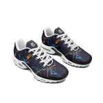 Men’s Abstract Blue & Gold Athletic Sneakers