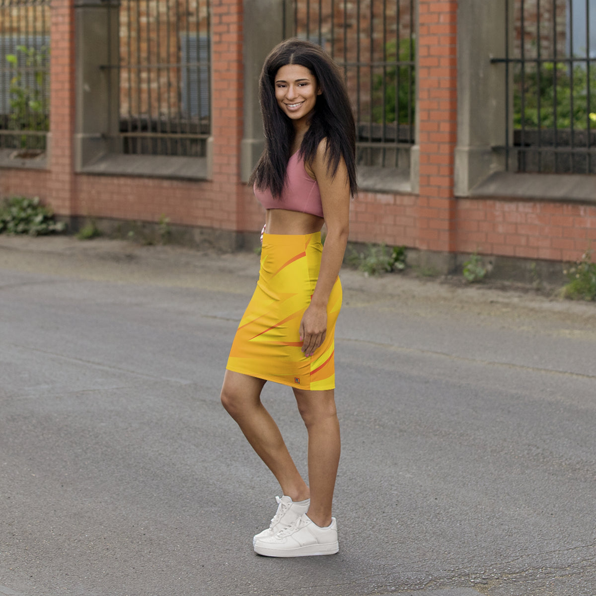 Women’s Yellow Bodycon Skirt