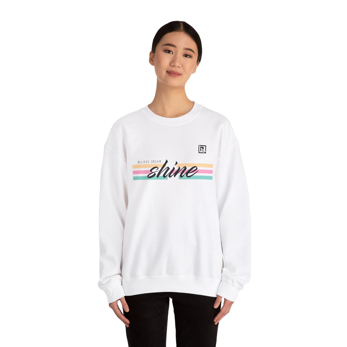 Women's "Believe. Dream. Shine." Pastel Graphic Sweatshirt