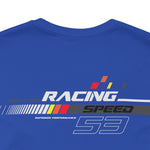 Racing Speed 53 Printed Short Sleeve Cotton T-Shirt