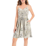 Women’s Floral Sundress – Sand Bloom Pocket Edition by Progressive18