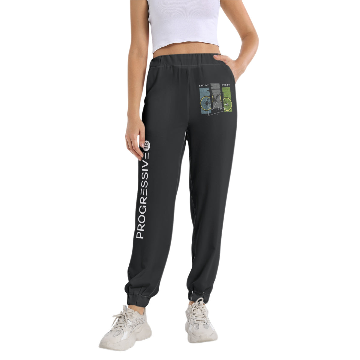 Elastic Waist Tapered Sweatpant